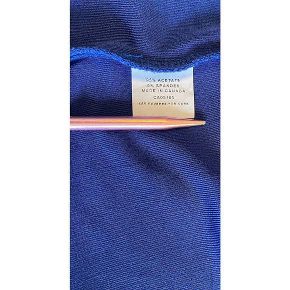 DRAPER'S & DAMON'S Size PL Blue Open Jacket Slinky Knit Travel Embellished - Picture 9 of 9